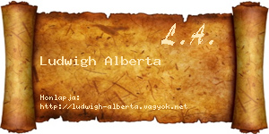 Ludwigh Alberta névjegykártya